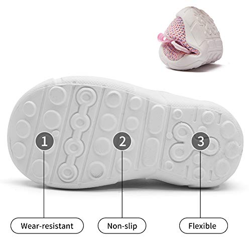 Lightweight Breathable Kids Tennis Shoes - Pink (Toddler 6)