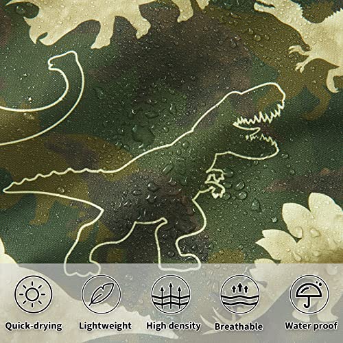 Dinosaur Hooded Rain Jacket for Kids Travel Outdoor