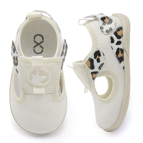 XIHALOOK Breathable Barefoot Sneakers for Kids, Beige