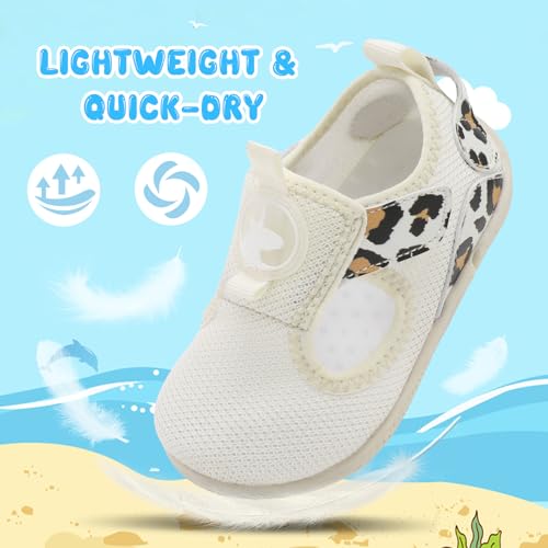 XIHALOOK Breathable Barefoot Sneakers for Kids, Beige