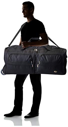 Rolling Black Travel Duffel, 40-Inch by Rockland