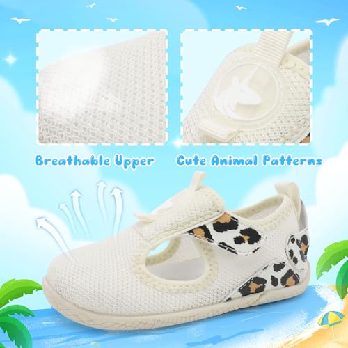 XIHALOOK Breathable Barefoot Sneakers for Kids, Beige