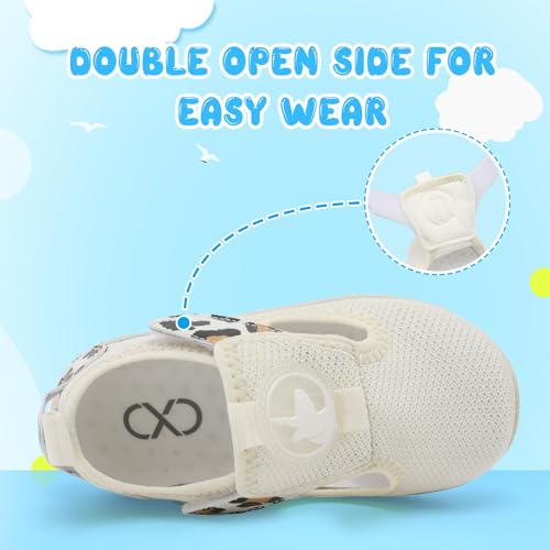 XIHALOOK Breathable Barefoot Sneakers for Kids, Beige