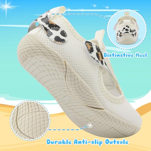 XIHALOOK Breathable Barefoot Sneakers for Kids, Beige