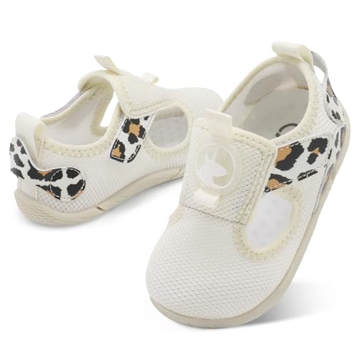 XIHALOOK Breathable Barefoot Sneakers for Kids, Beige