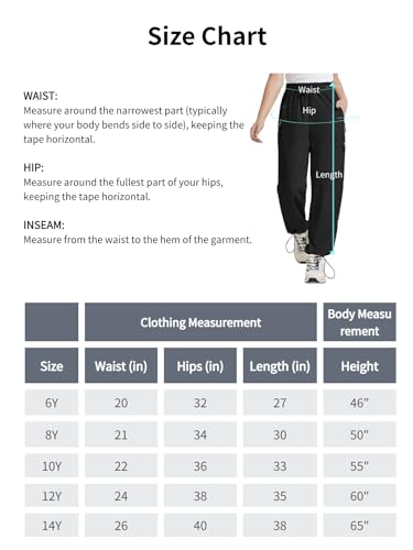 Dusty Pink High Waisted Girls Hiking Pants