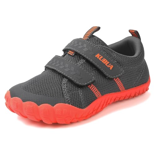 KUBUA Kids Barefoot Shoes for Indoor/Outdoor Sports - Orange