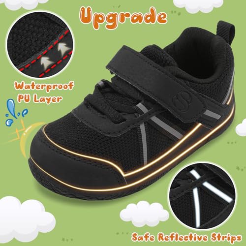 Scurtain Toddler Barefoot Running Shoes Lightweight Sneakers Size 9