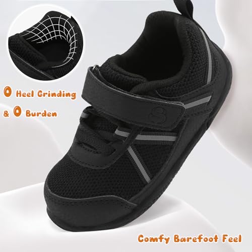 Scurtain Toddler Barefoot Running Shoes Lightweight Sneakers Size 9