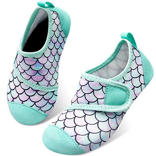 Kids Water Shoes for Beach and Pool - GREEN/SCALE