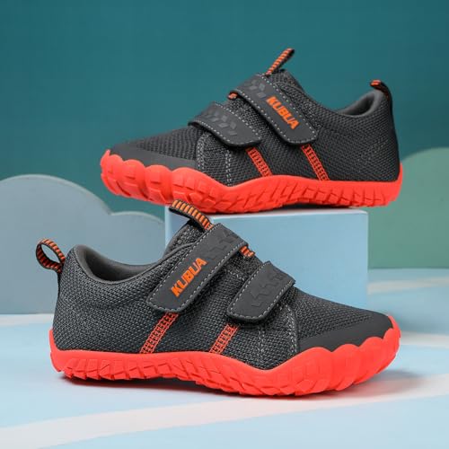 KUBUA Kids Barefoot Shoes for Indoor/Outdoor Sports - Orange