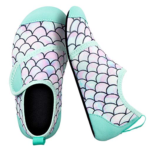 Kids Water Shoes for Beach and Pool - GREEN/SCALE