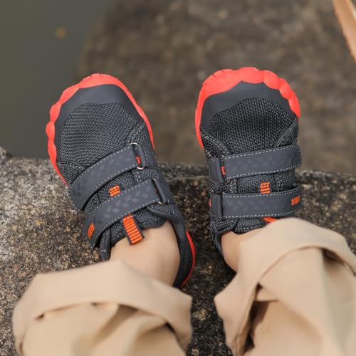 KUBUA Kids Barefoot Shoes for Indoor/Outdoor Sports - Orange