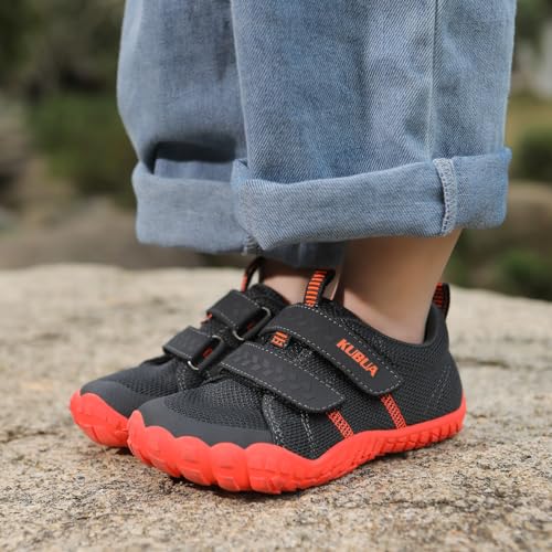 KUBUA Kids Barefoot Shoes for Indoor/Outdoor Sports - Orange
