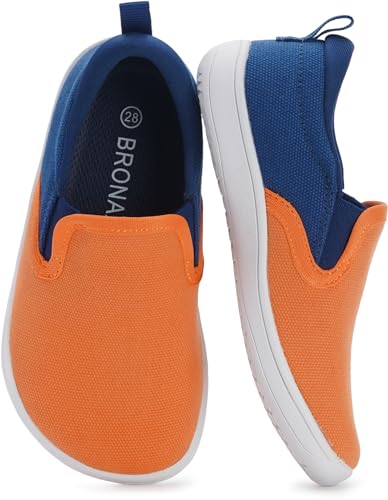 BRONAX Minimalist Barefoot Kids Travel Canvas Sneakers