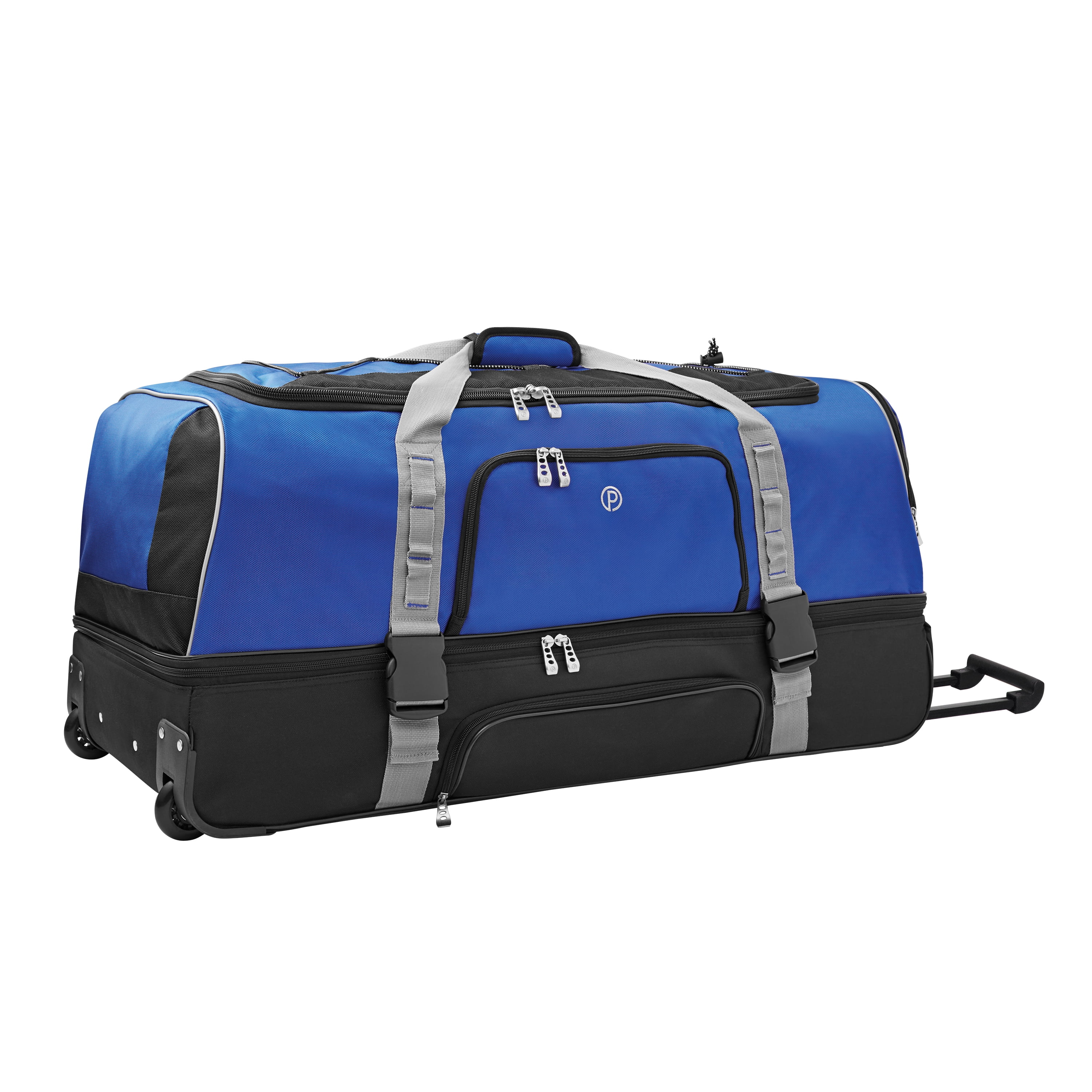 PROTEGE 36" DROP-BOTTOM ROLLING DUFFEL - BLUE W/ BLACK