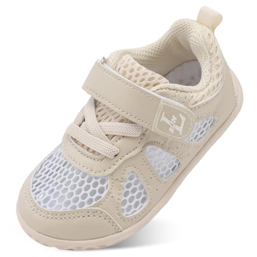 L-RUN Barefoot Kids Shoes Beige 7.5-8 Toddler
