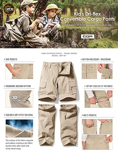 Kids Hiking Cargo Pants with UPF 50+ Protection