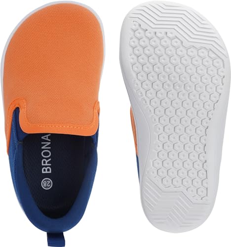 BRONAX Minimalist Barefoot Kids Travel Canvas Sneakers