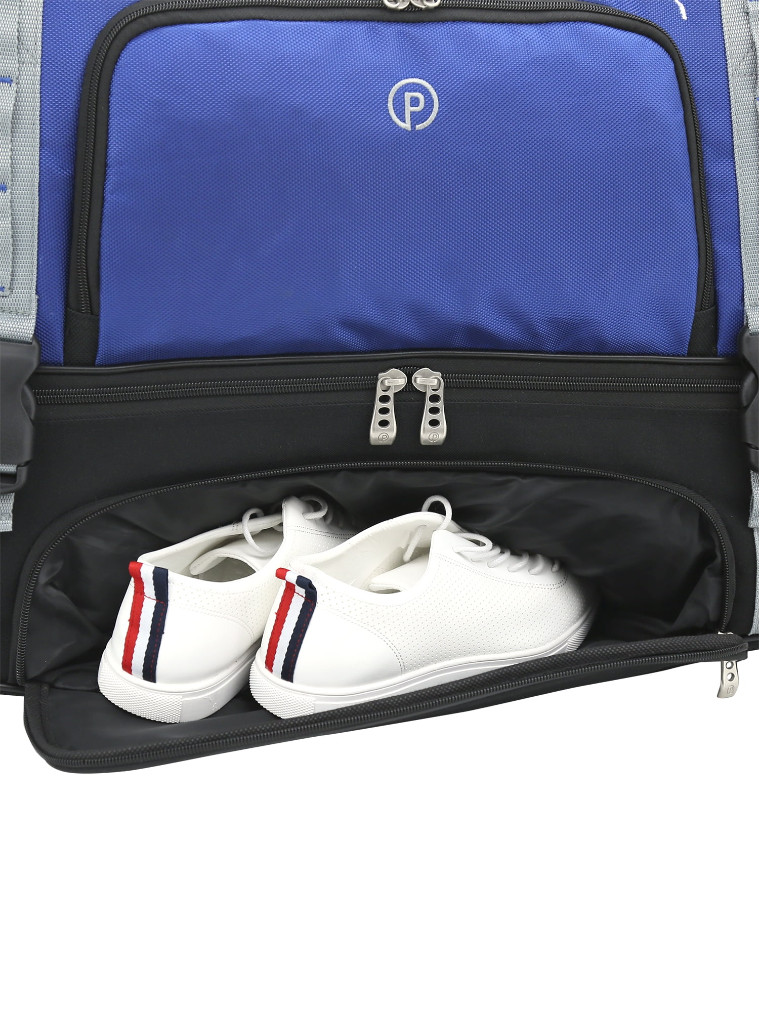 PROTEGE 36" DROP-BOTTOM ROLLING DUFFEL - BLUE W/ BLACK