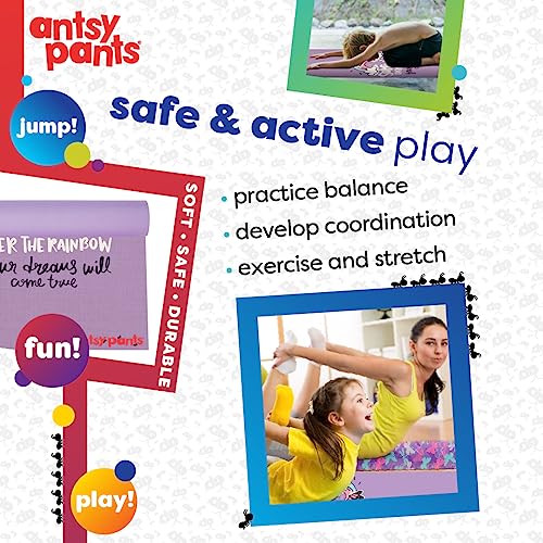 Antsy Pants Kids Yoga Mat - Non-Slip, 3mm Thick