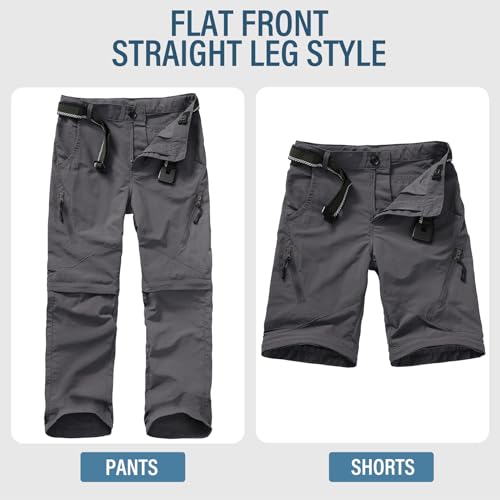 Kids Adjustable Waist Outdoor Quick Dry Cargo Scout Pants