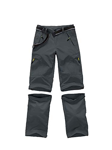Asfixiado Kids Convertible Cargo Pants, Quick Dry UPF 50+