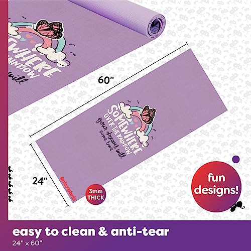 Antsy Pants Kids Yoga Mat - Non-Slip, 3mm Thick