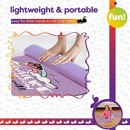 Antsy Pants Kids Yoga Mat - Non-Slip, 3mm Thick