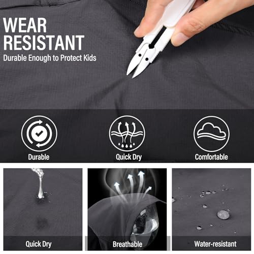 Kids Adjustable Waist Outdoor Quick Dry Cargo Scout Pants