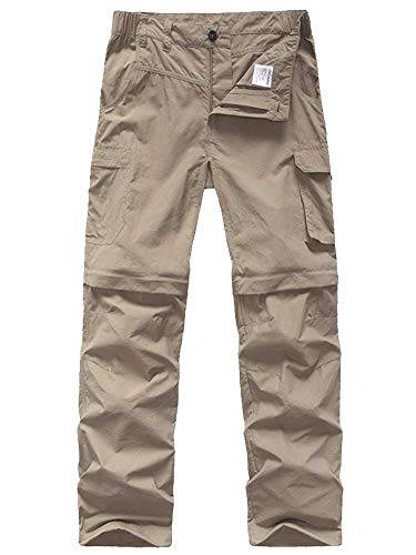 Khaki Outdoor Convertible Cargo Pants for Kids