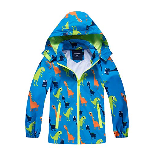 Blue Dinosaur Lightweight Rain Jacket for Kids (Size 4T)