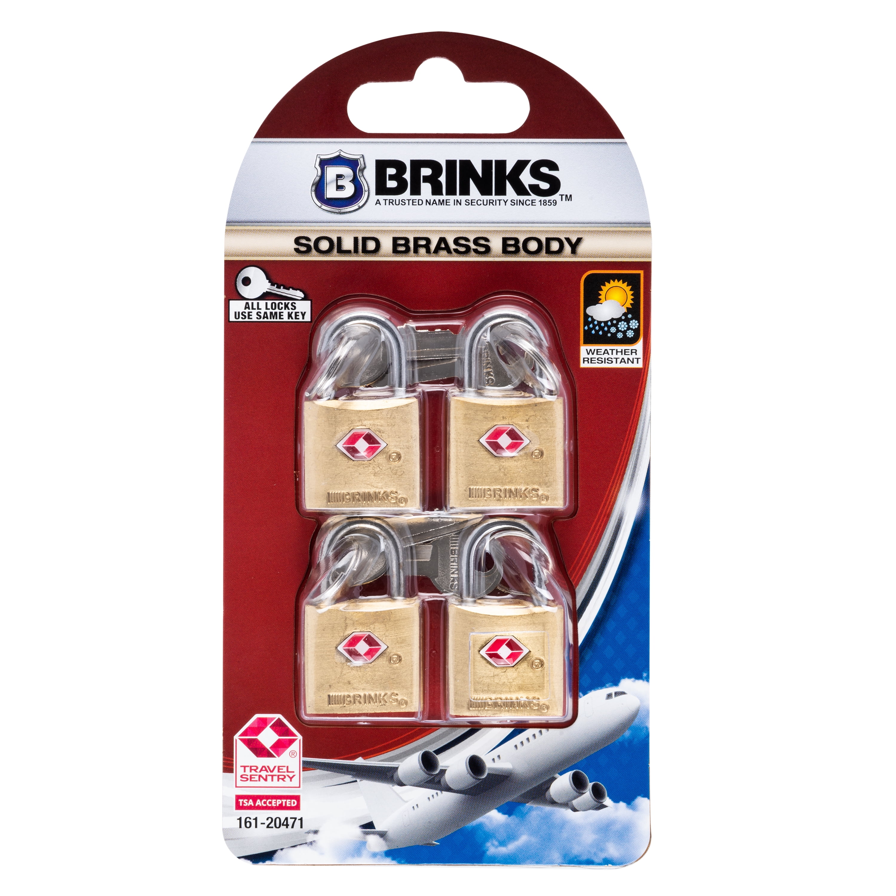 Pack of 4 TSA-Approved Luggage Padlocks