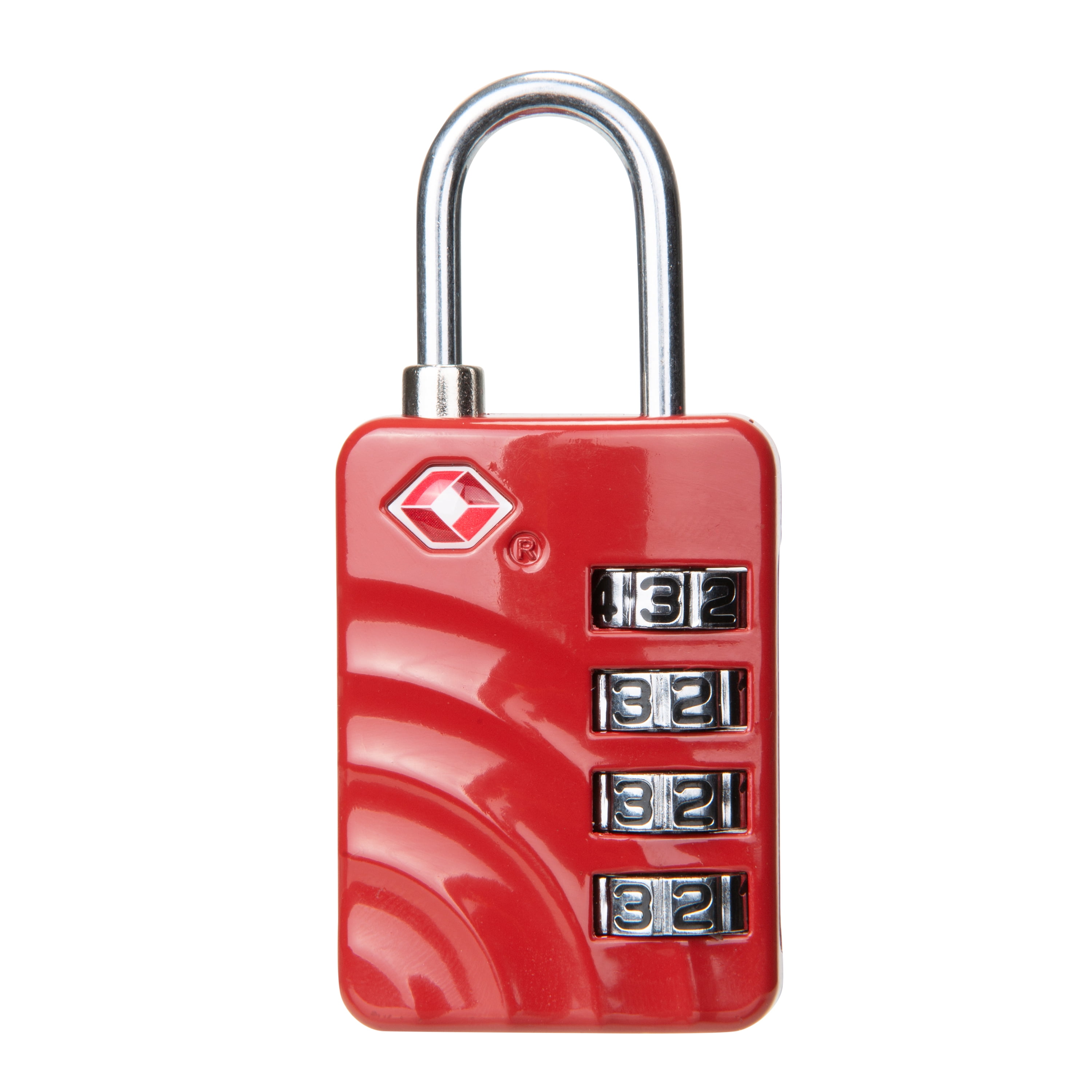 Red TSA-approved Luggage Lock with 4 Dials