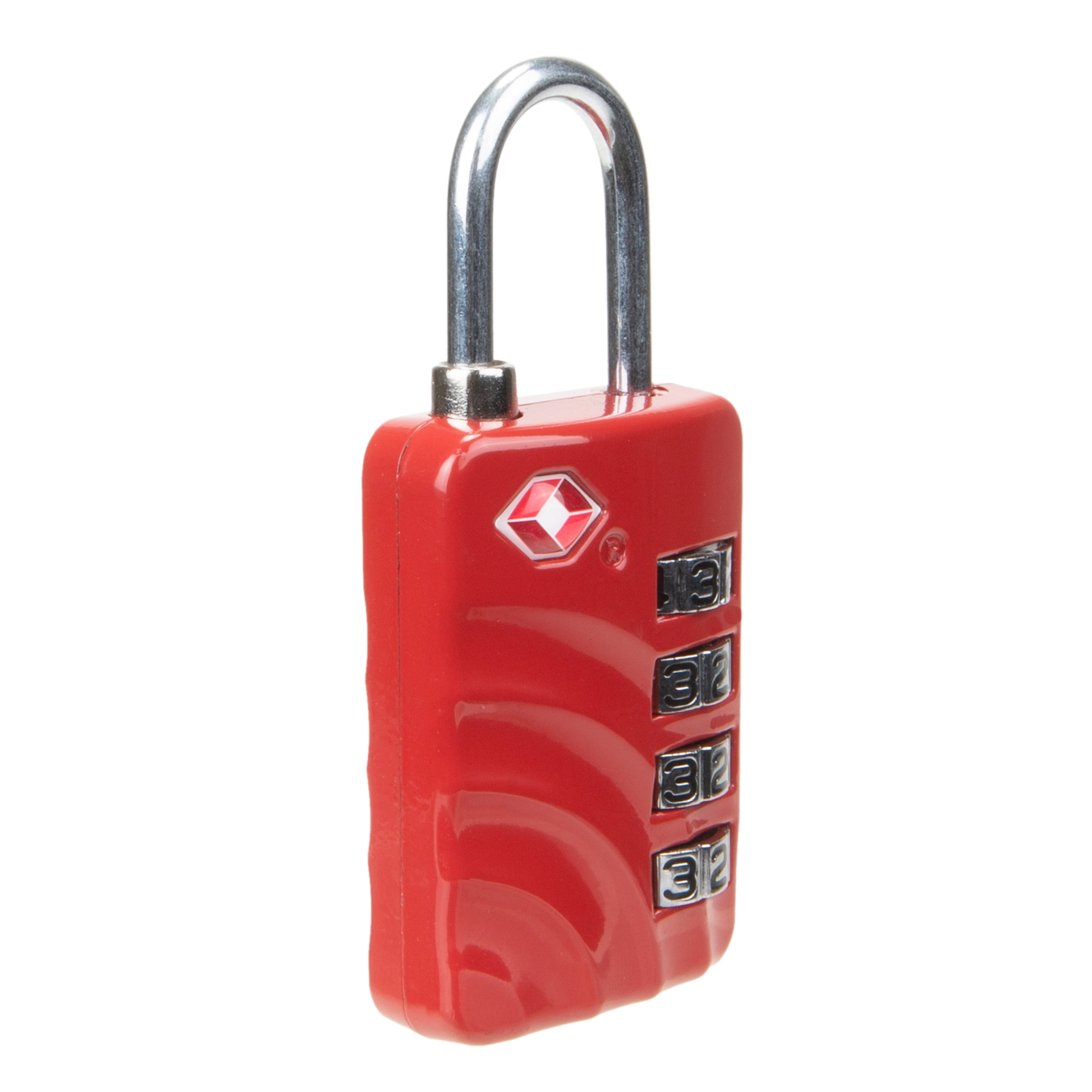 Red TSA-approved Luggage Lock with 4 Dials