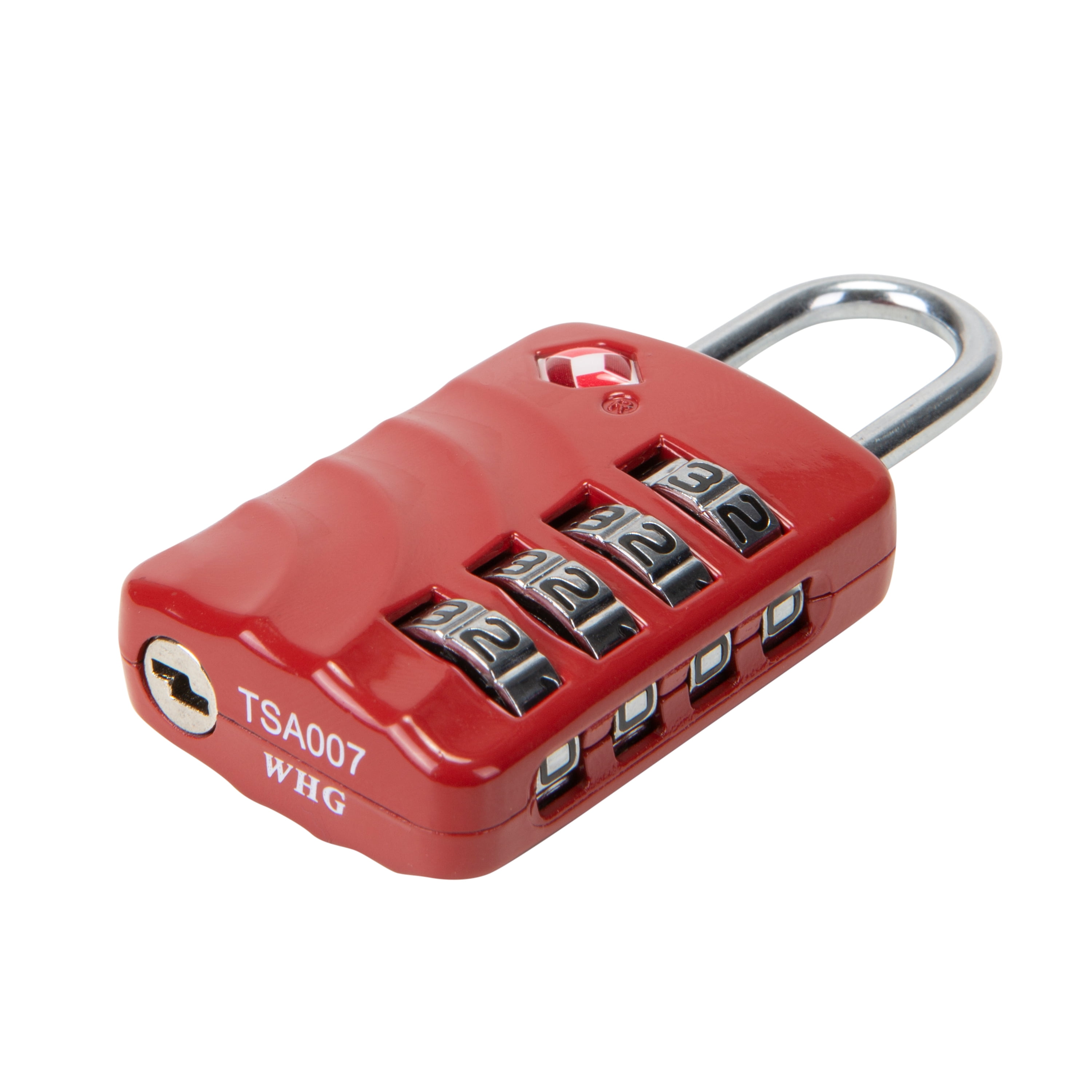Red TSA-approved Luggage Lock with 4 Dials