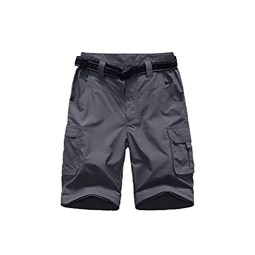 Gray Convertible Hiking Climbing Cargo Pants for Boys