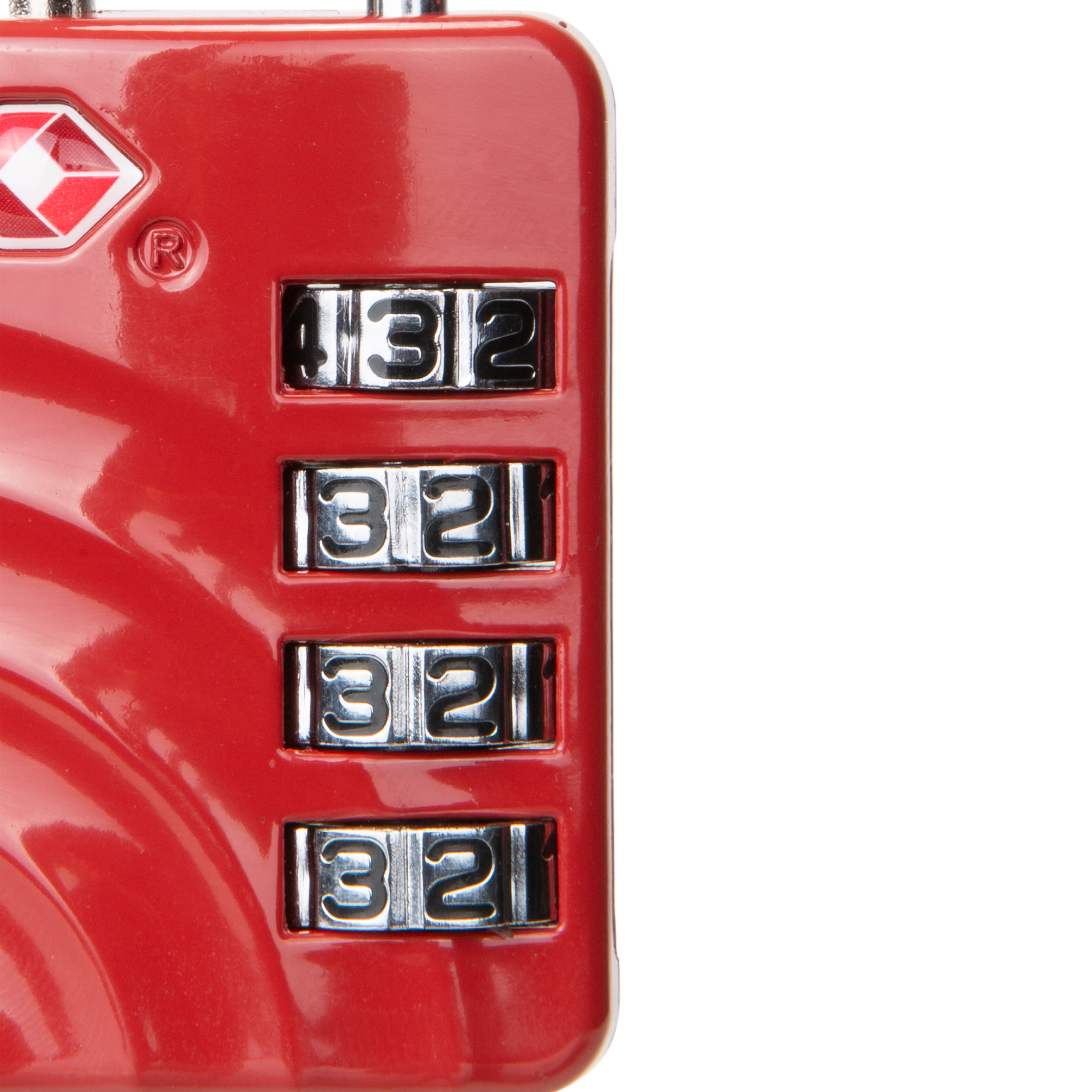 Red TSA-approved Luggage Lock with 4 Dials