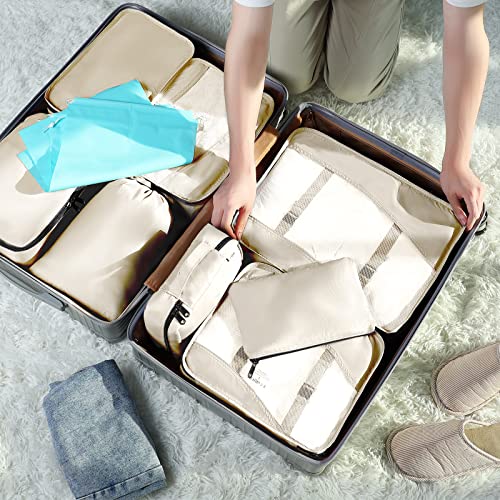 Travel cube set for easy luggage organization