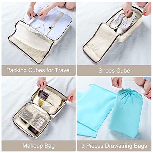 Travel cube set for easy luggage organization