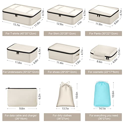 Travel cube set for easy luggage organization