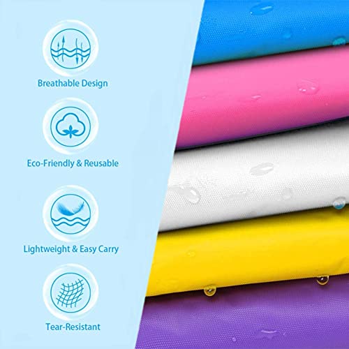 2 Pack Kids Reusable EVA Rain Ponchos, Waterproof