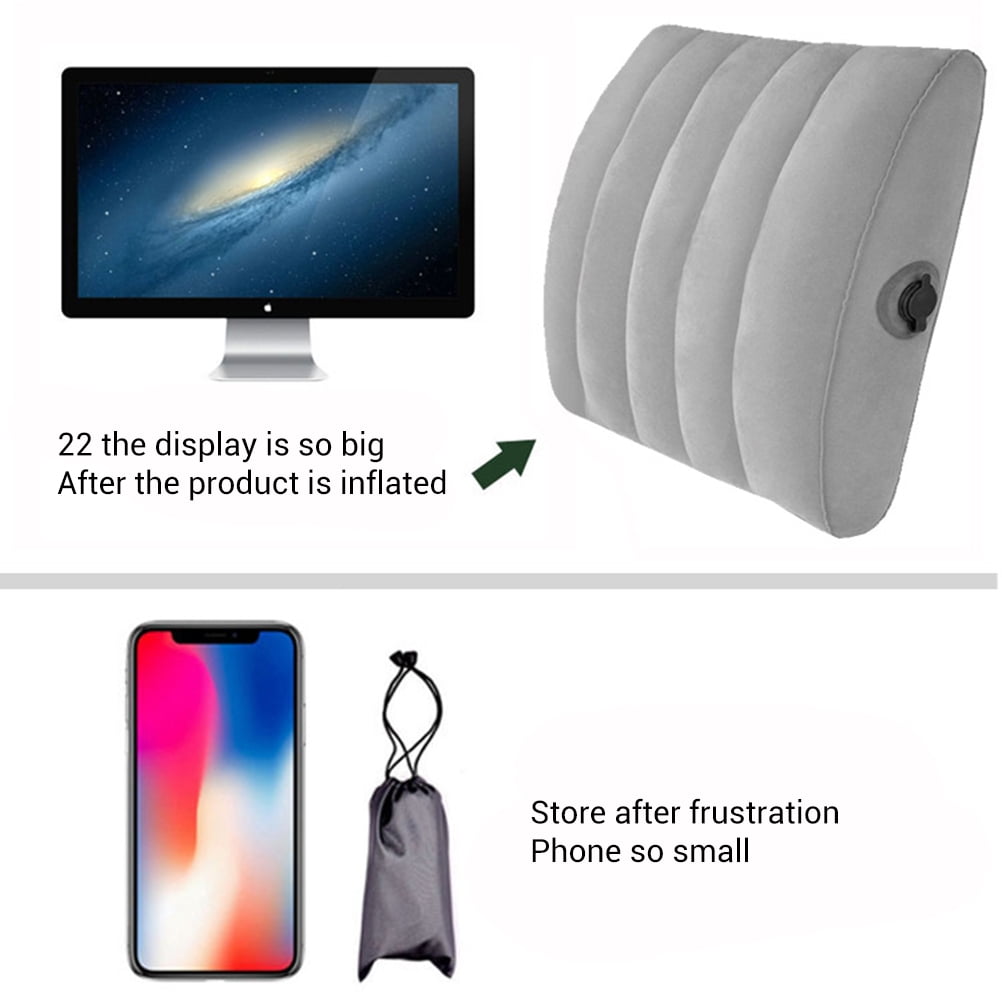 Inflatable Portable Lumbar Pillow for Travel