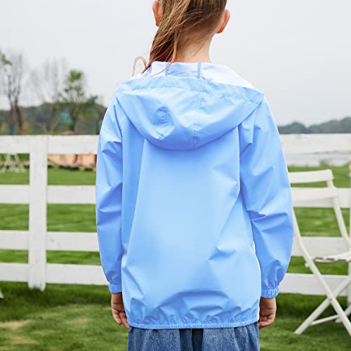 MODAFANS Kids Lightweight Waterproof Packable Hooded Rain Jacket