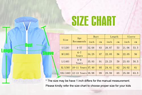 MODAFANS Kids Lightweight Waterproof Packable Hooded Rain Jacket
