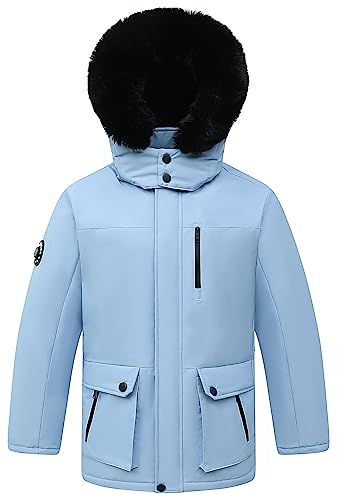 MOERDENG Warm Waterproof Kids Ski Jacket for Winter Travel