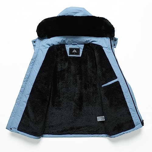MOERDENG Warm Waterproof Kids Ski Jacket for Winter Travel