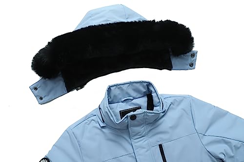 MOERDENG Warm Waterproof Kids Ski Jacket for Winter Travel