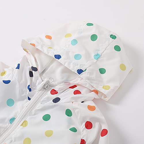Polka Dot Waterproof Girls' Rain Jacket - WELAKEN