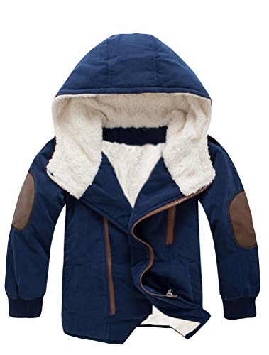 Mallimoda Boys Hooded Parka Jacket Navy 7-8 Years